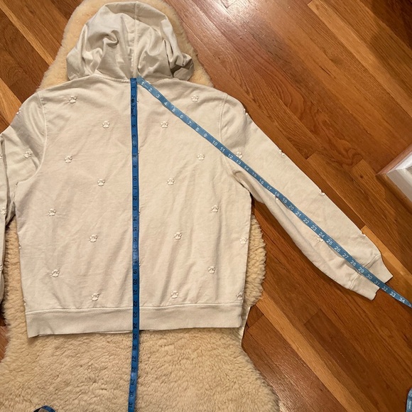 Sundance off-white embroidered zip up hoodie jacket - Picture 13 of 13